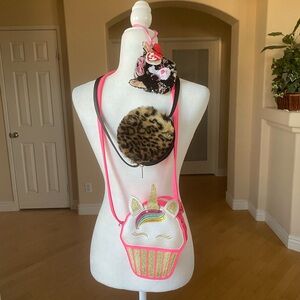 NWOT Kids Three Purse Set Two Crossbody One Wristlet